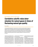 Correlative calorific value determination for natural gases in times of fluctuating natural gas quality