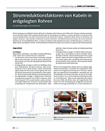 Stromreduktionsfaktoren von Kabeln in erdgelegten Rohren