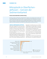 Mikroplastik in Oberflächenabflüssen – Grenzen der Sedimentierbarkeit