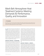 Mesh Belt Atmosphere Heat Treatment Systems: Meeting Demands for Performance, Quality, and Innovation