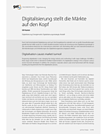 Digitalisierung stellt die Märkte auf den Kopf