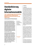 Standardisierung digitaler Informationsmodelle