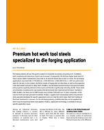 Premium hot work tool steels specialized to die forging application