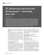 SIL-Bewertung mechanischer Komponenten – notwendig, aber wie?