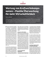 Wartung von Kraftwerkskomponenten – Flexible Überwachung für mehr Wirtschaftlichkeit