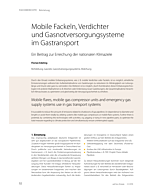 Mobile Fackeln, Verdichter und Gasnotversorgungsysteme im Gastransport