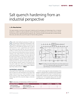 Salt quench hardening from an industrial perspective