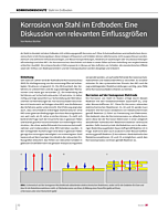 Korrosion von Stahl im Erdboden: Eine Diskussion von relevanten Einflussgrößen