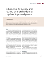Influence of frequency and heating time on hardening depth of large workpieces