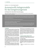AutomationML-Anlagenmodelle für das Energiemanagement