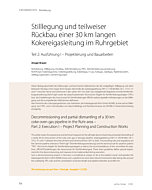 Stilllegung und teilweiser Rückbau einer 30 km langen Kokereigasleitung im Ruhrgebiet