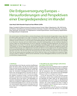 Die Erdgasversorgung Europas – Herausforderungen und Perspektiven einer Energiedependenz im Wandel