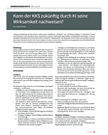 Kann der KKS zukünftig durch KI seine Wirksamkeit nachweisen?