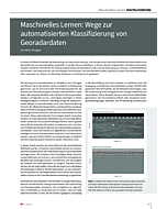 Maschinelles Lernen: Wege zur automatisierten Klassifizierung von Georadardaten