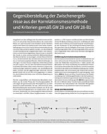 Gegenüberstellung der Zwischenergebnisse aus der Korrelationsmessmethode und Kriterien gemäß GW 28 und GW 28-B1
