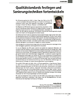 Qualitätstandards festlegen und Sanierungstechniken fortentwickeln