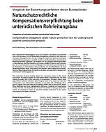 Naturschutzrechtliche Kompensationsverpflichtung beim unterirdischen Rohrleitungsbau