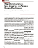 Möglichkeiten zur grabenlosen Erneuerung von Abwasser-Hausanschlussleitungen