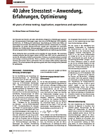 40 Jahre Stresstest - Anwendung, Erfahrungen, Optimierung