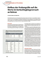 Einfluss der Probengröße auf die Werte im Kerbschlagbiegeversuch an Rohren