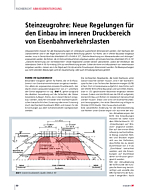 Steinzeugrohre: Neue Regelungen für den Einbau im inneren Druckbereich von Eisenbahnverkehrslasten