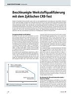 Beschleunigte Werkstoffqualifizierung mit dem Zyklischen CRB-Test