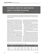 Innovative solution for water injection pipes in secondary oil recovery