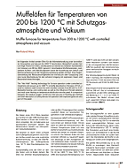 Muffeloefen für Temperaturen von 200 bis 1200 °C mit Schutzgasatmosphäre und Vakuum