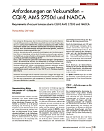 Anforderungen an Vakuumöfen - CQI-9, AMS 2750d und NADCA