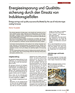 Energieeinsparung und Qualitätssicherung durch den Einsatz von Induktionsgießöfen