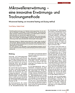Mikrowellenerwärmung - eine innovative Erwärmungs- und Trocknungsmethode