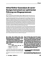Inline/Online-Gasanalyse als zuverlässiges Instrument zur optimierten Führung von Biogasprozessen