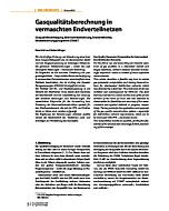 Gasqualitätsberechnung in -vermaschten Endverteilnetzen