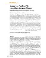 Einsatz von PuraTreat® R+ zur Aufbereitung von Biogas