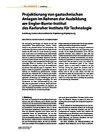 Projektierung von gastechnischen Anlagen im Rahmen der Ausbildung am Engler-Bunte-Institut des Karlsruher Instituts für Technologie