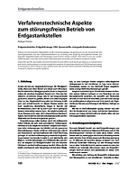 Verfahrenstechnische Aspekte zum störungsfreien Betrieb von Erdgastankstellen
