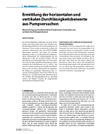Ermittlung der horizontalen und vertikalen Durchlässigkeitsbeiwerte aus Pumpversuchen