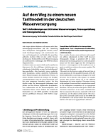Auf dem Weg zu einem neuen ­Tarif­modell in der deutschen ­Wasserversorgung