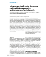 Leistungsvergleich zweier Aggregate zur Drucklufterzeugung im großtechnischen Parallelbetrieb