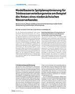 Modellbasierte Spülplanoptimierung für Trinkwasserverteilungsnetze am Beispiel des Netzes eines niedersächsischen Wasserverbandes