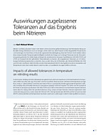 Auswirkungen zugelassener Toleranzen auf das Ergebnis beim Nitrieren