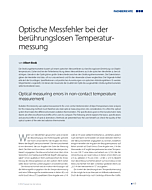 Optische Messfehler bei der berührungslosen Temperaturmessung
