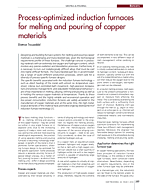 Process-optimized induction furnaces for melting and pouring of copper materials