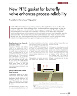New PTFE gasket for butterfly valve enhances process reliability