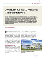 Armaturen für ein 50-Megawatt-Strohheizkraftwerk