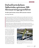 Drehzahlveränderbare Stellantriebe optimieren SBR-Abwasserreinigungsverfahren