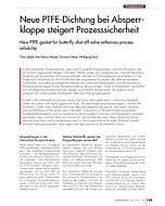 Neue PTFE-Dichtung bei Absperrklappe steigert Prozesssicherheit