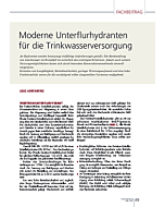 Moderne Unterflurhydranten für die Trinkwasserversorgung