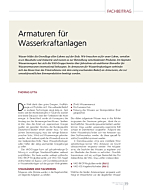 Armaturen für Wasserkraftanlagen