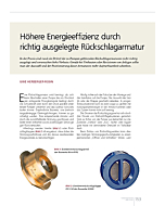 Höhere Energieeffizienz durch richtig ausgelegte Rückschlagarmatur